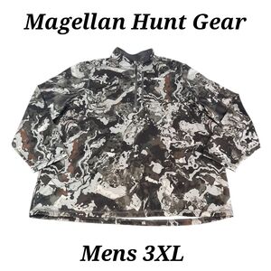 🛍Magellan Men Shirt 3XL Outdoors Hunt Gear 1/4 Zip Veil Camo Pullover c9